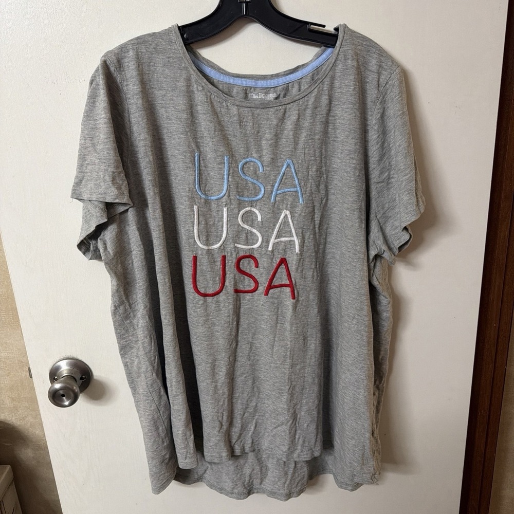 Kim Rogers Curvy 2X Top USA Short Sleeve